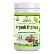 Herbal Secrets USDA Certified Organic Triphala 16oz Powder Supplement | 113 Servings | Non-GMO | Gluten Free | Made in USA