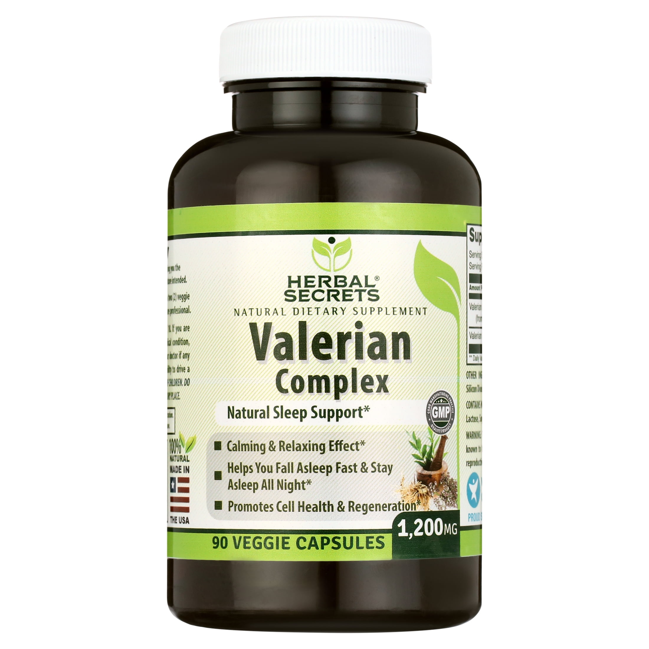 Herbal Secrets Valerian Complex 1200Mg 90 Veggie Capsules