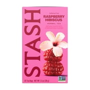 Stash Tea Raspberry Hibiscus Herbal Tea Bags, 20 Ct