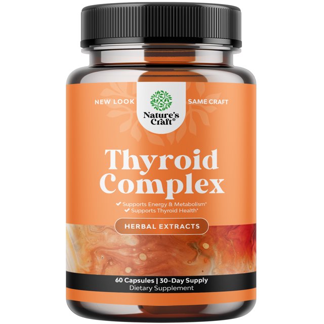 Herbal Thyroid Support Complex Energizing Natural Thyroid Supplement