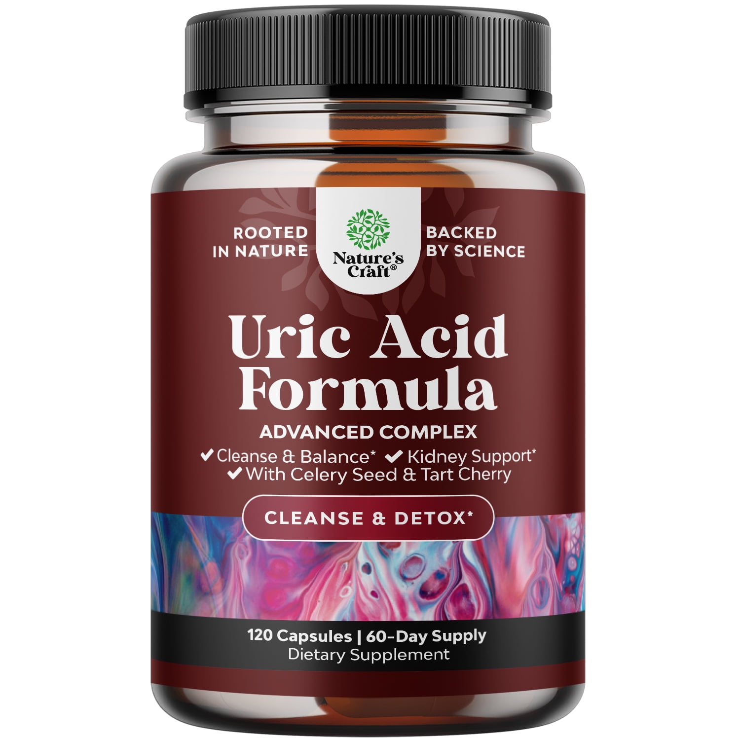 Essential Daily Herbal Detox Uric Acid Cleanse, Kidney Support with