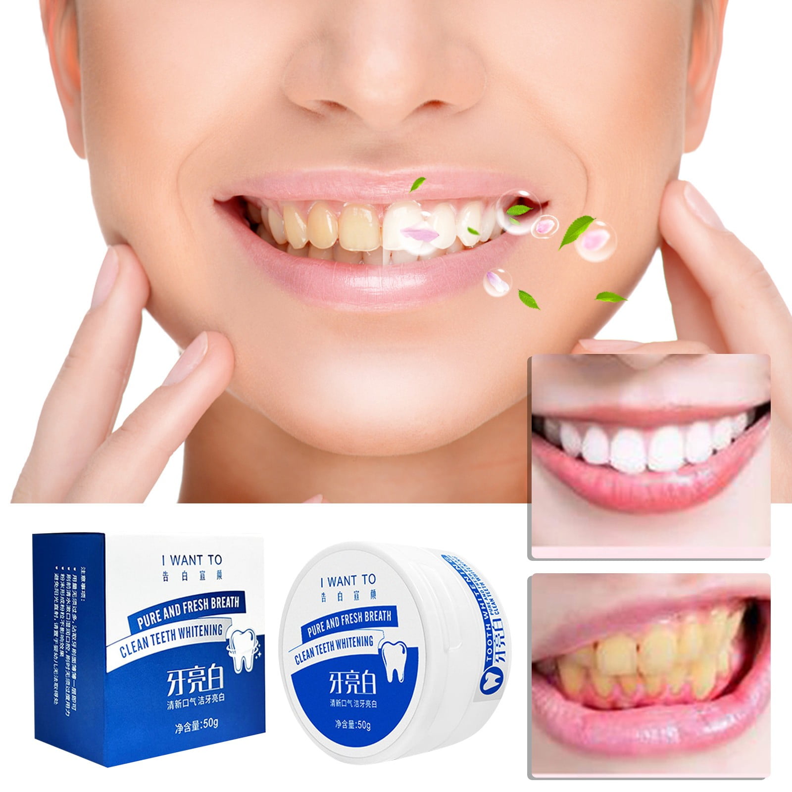 Herbal Whitening Tooth Powder 50g,Brushing Tooth Whitening Powder