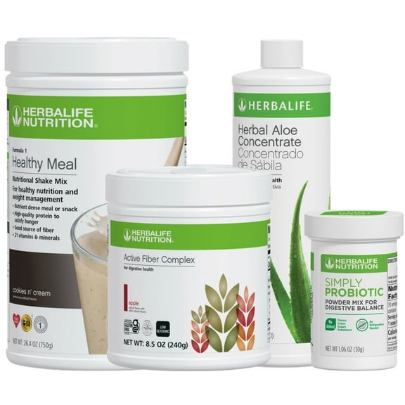 Herbal life. Aloe Mango Pint and Formula 1 Cookies N' Cream 26.4oz Combo: Simply Probioic 1.06 oz and Active Fiber Complex Apple Flavor 8.5 oz