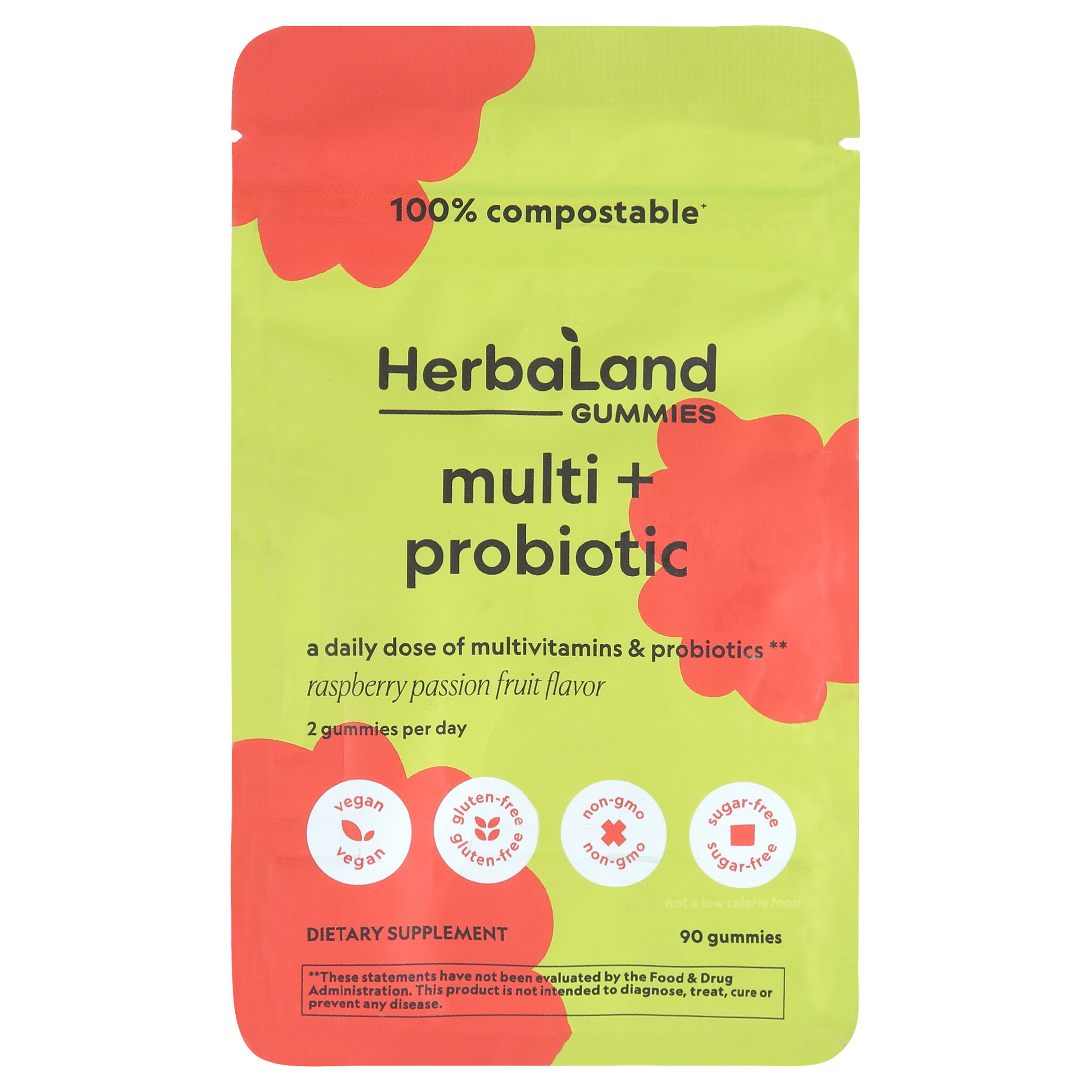 Herbaland Multivitamin & Probiotic Gummies for Adults Vegan Vitamin