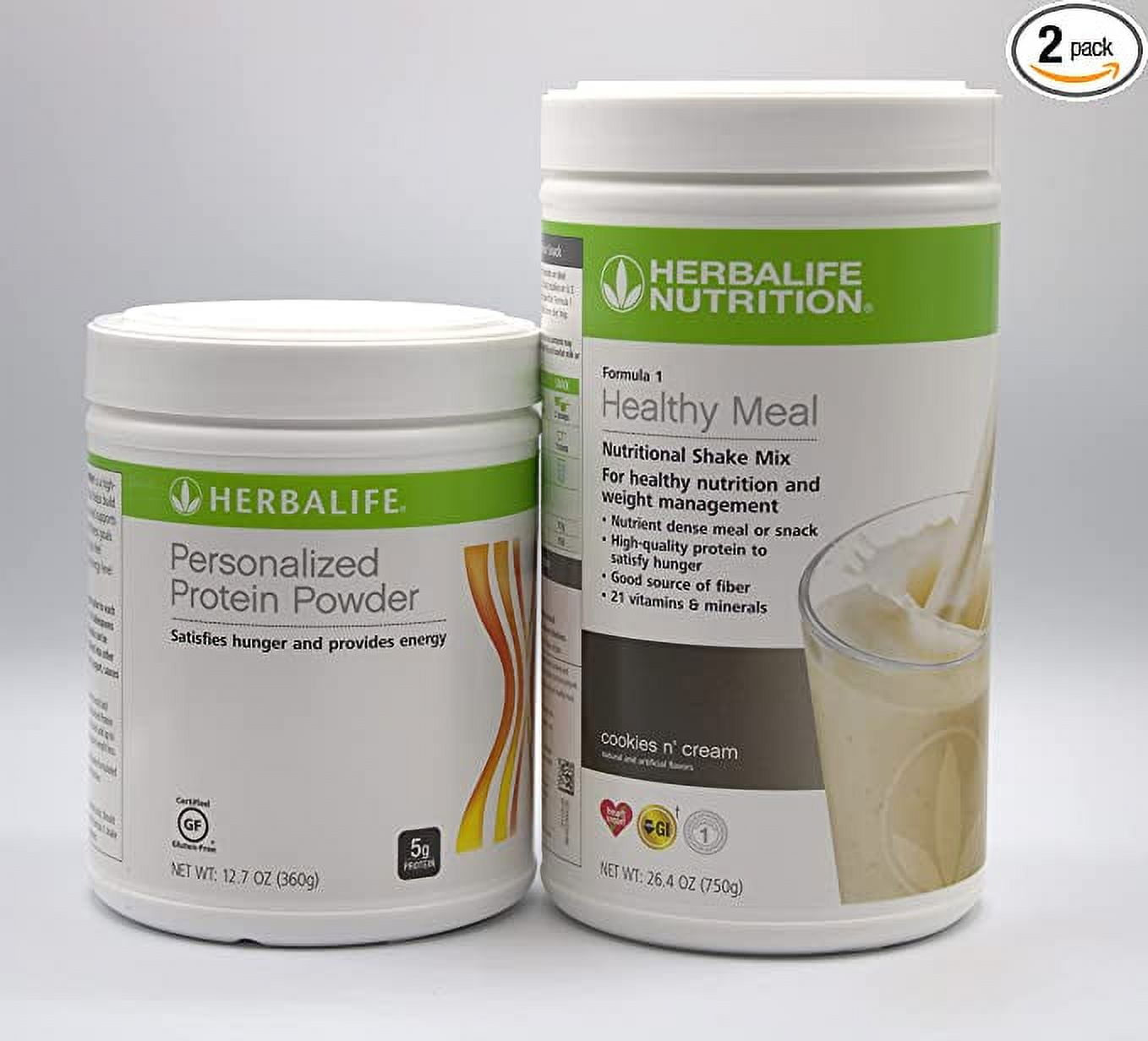 HERBALIFE COMBO FIVE FORMULA 1 Healthy Nutritional Shake Mix (Cookies and  Cream 750g)-HERBAL ALOE CONCENTRATE PINT 473ml-PERSONALIZED PROTEIN POWDER