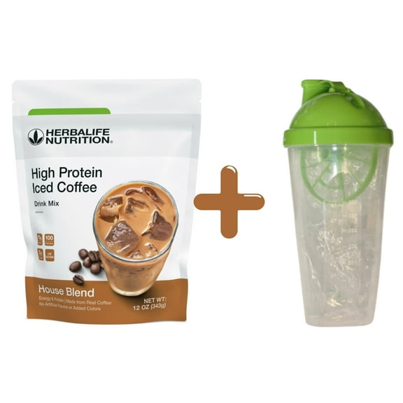 Herbalife. Iced Coffee Powder Drink Mix: House Blend 12 oz with Shaker Bottle