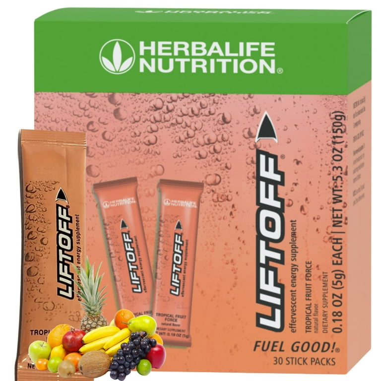 HERBALIFE ハーバライフ　トロピカル　フルーツ　2本セット Herbal Nutrition Liftoff Stick Pack, Tropical Fruit Energy Drink
