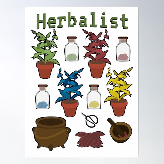 Herbalism Poster Wall Art, Modern Wall Decor For Living Room Bedroom, 24x36 UNFRAMED