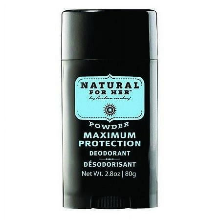 Herban Cowboy Natural For Her Vegan Alluminum-Free Deodorant, Powder, 2.8 Oz