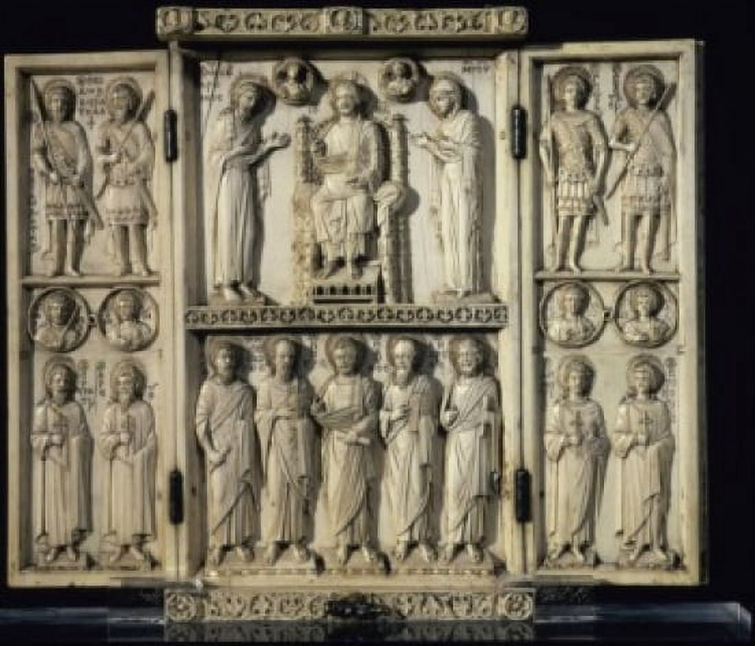 Herbaville Triptych 10th-11th Century Byzantine Art Canvas Art - (18 x 24)