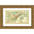 thumbnail image 1 of Herbert 18x12 Gold Ornate Wood Framed with Double Matting Museum Art Print Titled - English Empire French Encroachments - Herbert 1755, 1 of 4