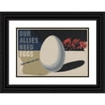 thumbnail image 1 of Herbert Bayer 18x13 Black Ornate Wood Framed Double Matted Museum Art Print Titled - Our Allies Need Eggs. Your Farm Can Help (1940), 1 of 5