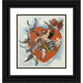 thumbnail image 1 of Herbert Crowley 15x16 Black Ornate Wood Framed Double Matted Museum Art Print Titled - Figure in a Dark Wood (1911-24), 1 of 5