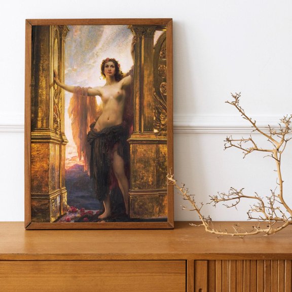 Herbert James Draper Gates Of Dawn Mystical Magic Woman Fine Art Reproduction, Unframed Poster