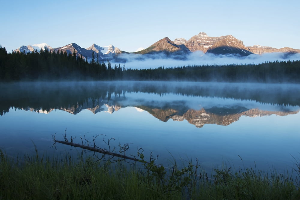 Herbert Lake Banff National Park Alberta Canada Canvas Art - Carl Bruemmer Design Pics (38 x 24)