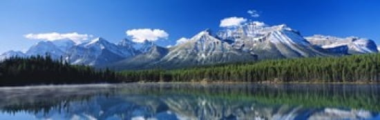 Herbert Lake Banff National Park Canada Canvas Art - Panoramic Images (36 x 12)