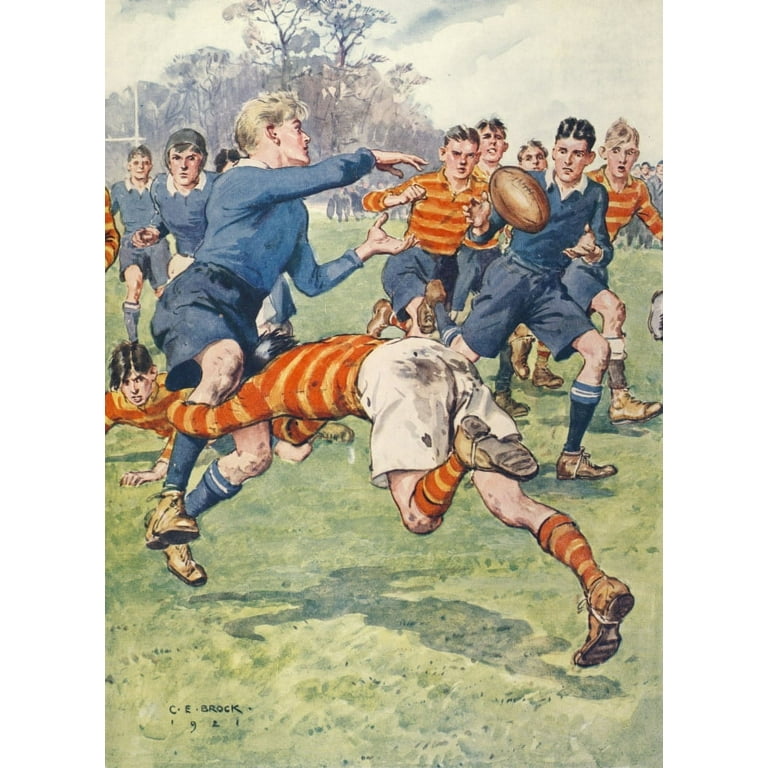 Rugby Player Set of 2 Prints, Teen Wall Art, Rugby Poster, Gift