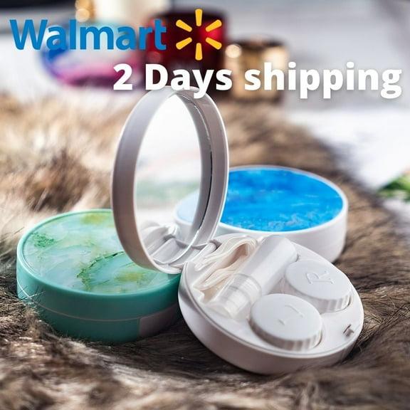 Herbher Contact Lens Cases Multicolor Travel Set of 3