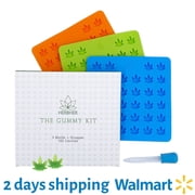 Herbher Gummy Leaf Silicone Candy Molds - 3Molds with Dropper