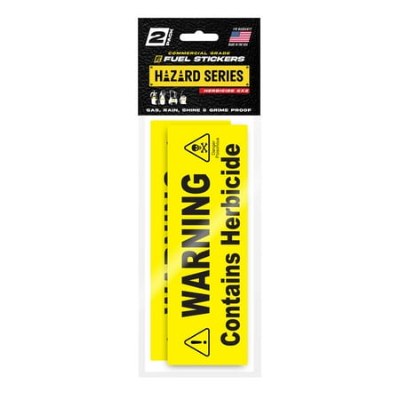 Herbicide Sticker - Pump Sprayer Label by Fuel Stickers | 2x6 | 2 Pack | USA Made