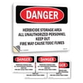 thumbnail image 1 of Herbicide Storage Area OSHA Danger Vinyl Decal Label 5 Inch x 3.5 Inch - 5 Pack, 1 of 6