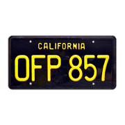 Herbie The Love Bug | 1963 VW Beetle | OFP 857 | Metal Stamped Replica Prop License Plate