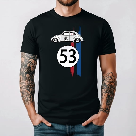 Herbie The Love Bug Number 53 VW Beetle Movie Graphic T-Shirt unisex up to 5XL