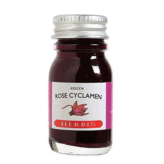 Herbin Fountain Pen Ink - 10ml Bottle - Rose Cyclamen