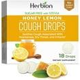 thumbnail image 1 of Herbion Cough Drops Suger Free, Honey Lemon Lozenges, 18 Drops, 2 Pack, 1 of 5