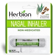 Herbion Nasal Inhaler, Non-Medicated, 0.05 Fl Oz 1.5ml - Menthol, Clove Oil, Eucalyptus Oil & Camphor