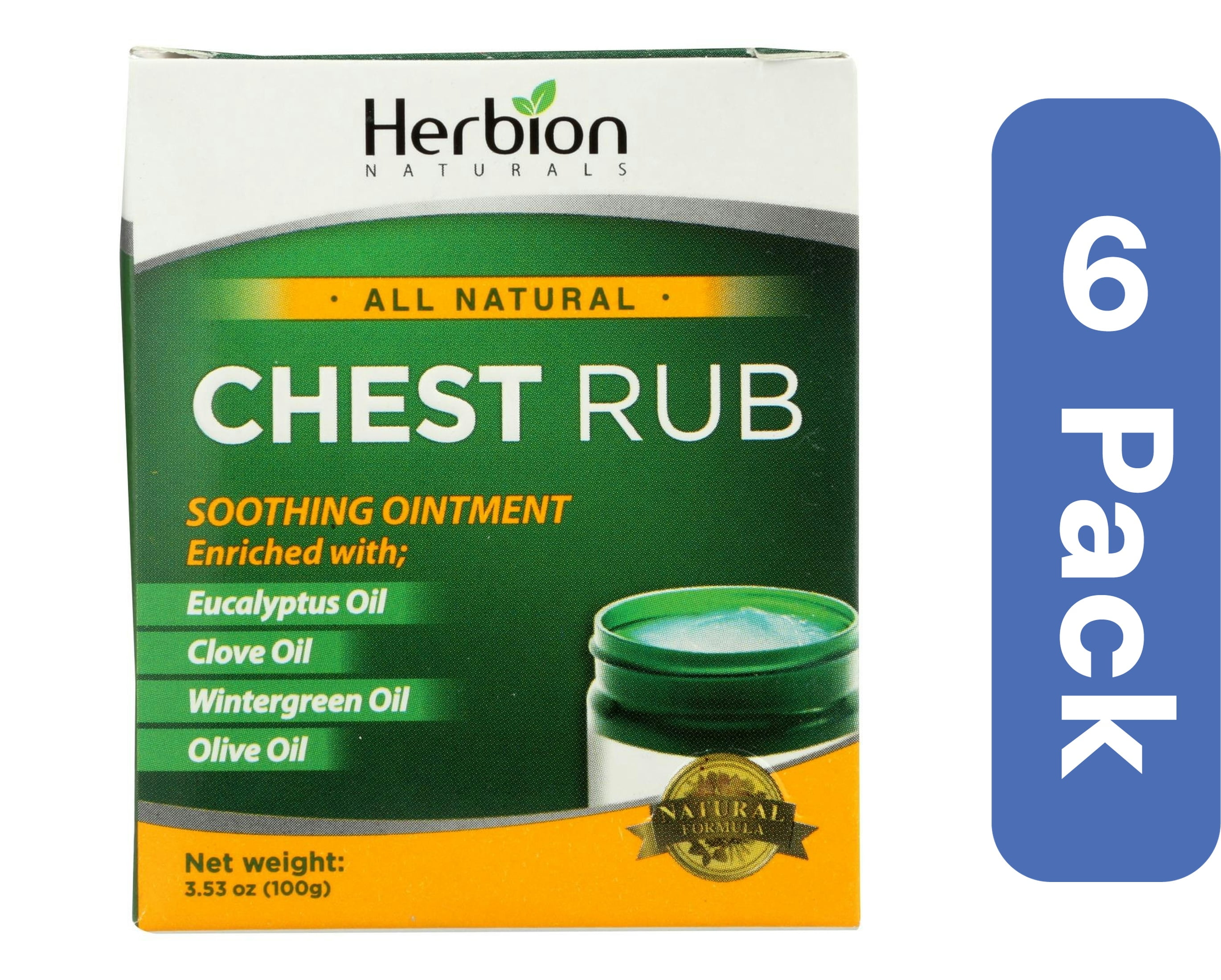 Herbion Naturals Chest Rub 3.53 oz (Pack Of 6)