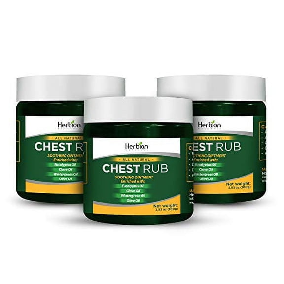Herbion Naturals Chest Rub Soothing Ointment, 3.53 oz, 3 Pack