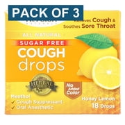 Herbion Naturals Honey Lemon Cough Drops - 18 CT - Pack of 3