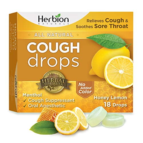Herbion Naturals Cough Drops, Honey Lemon, 18 Ct, 3 Pack