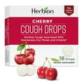 thumbnail image 1 of Herbion Naturals Cough Drops with Natural Cherry Flavor, Dietary Supplement, Soothes Cough, For Adults and Children over 6 years, 18 Drops, No Artificial Flavor, No Added Color., 1 of 7