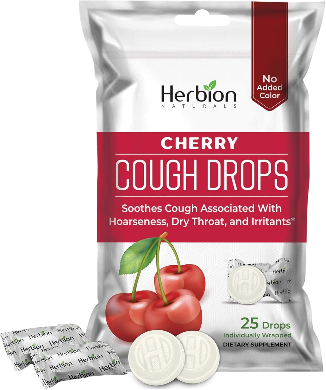 Herbion Naturals Cough Drops with Natural Cherry Flavor, Dietary