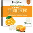 Herbion Naturals Cough Drops with Orange Flavor, SugarFree with Stevia