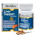 thumbnail image 1 of Herbion Naturals Liver Support Herbal Blend with Milk Thistle, Supports Healthy Liver Function, Promotes Detoxification, Supports Appetite, 60 Vegicaps, 1 of 9