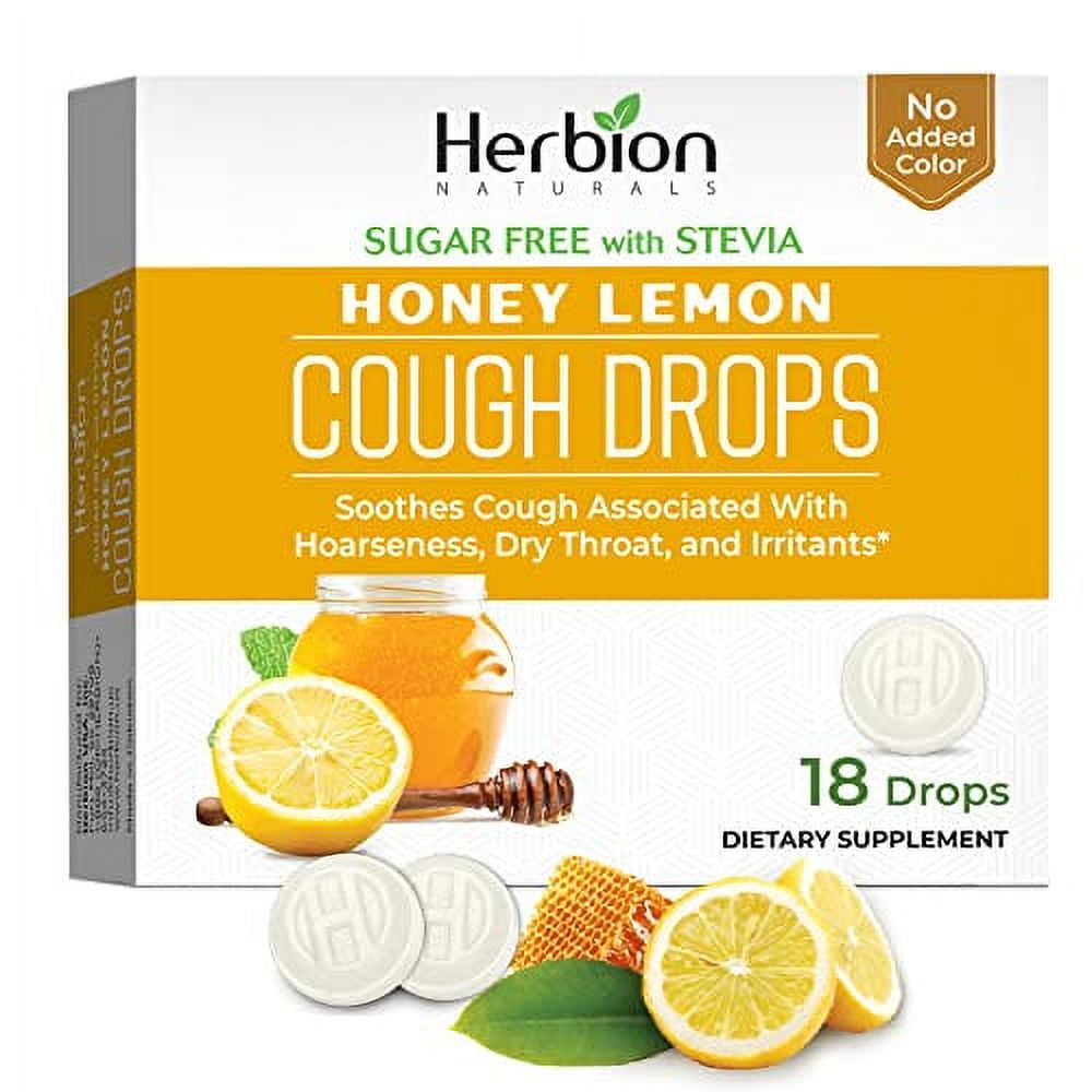 Herbion Naturals SugarFree Cough Drops with Natural Honey Lemon Flavor
