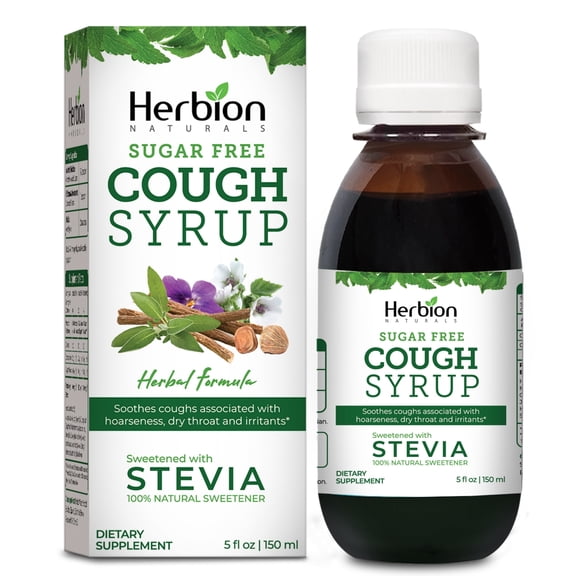 Herbion Sugar Free Licorice Cough Syrup with Stevia, 5 FL Oz