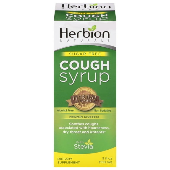Herbion Naturals Throat Syrup - All Natural - Sugar Free - 5 oz