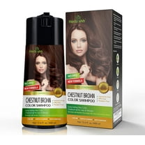 Herbishh Chestnut Brown PPD-Free Hair Color Shampoo for Gray Hair, Hair Dye Shampoo 3 in 1, 100% Gray Coverage, Permanent Hair Color for Men & Women, Ammonia-free, 400 ml