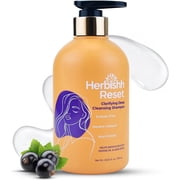 Herbishh Clarifying Deep Cleansing Shampoo 16.91 fl oz Shampoo for Oily Hair & Build Up, Oil Control Cleanser for Women, Color Safe Formula for Curly & Color Treated Hair