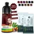 thumbnail image 1 of Herbishh Grape Red Hair Color Shampoo for Gray Hair with Pack 2 Hair colour stain remover, Hair Dye Shampoo 3 in 1, 100% Gray Coverage, Permanent Hair Color for Men & Women, Ammonia-free, 500 ml, 1 of 6