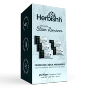 Herbishh Hair Color Stain Remover Wipes   Gentle Formula for Dye Cleanup   Easy Clean Hair Color Remover Wipe for Skin   Travel Pack with 5 Wipes   Safe and Skin-Friendly, Pack of 5