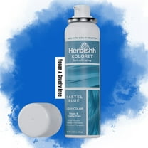 Herbishh Koloret Pastel Blue Hair Tint Spray (69g), Washable Temporary Color Mist for Light & Dark Strands, Quick-Dry, Non-Sticky, Travel-Friendly Root Touch Up for Women