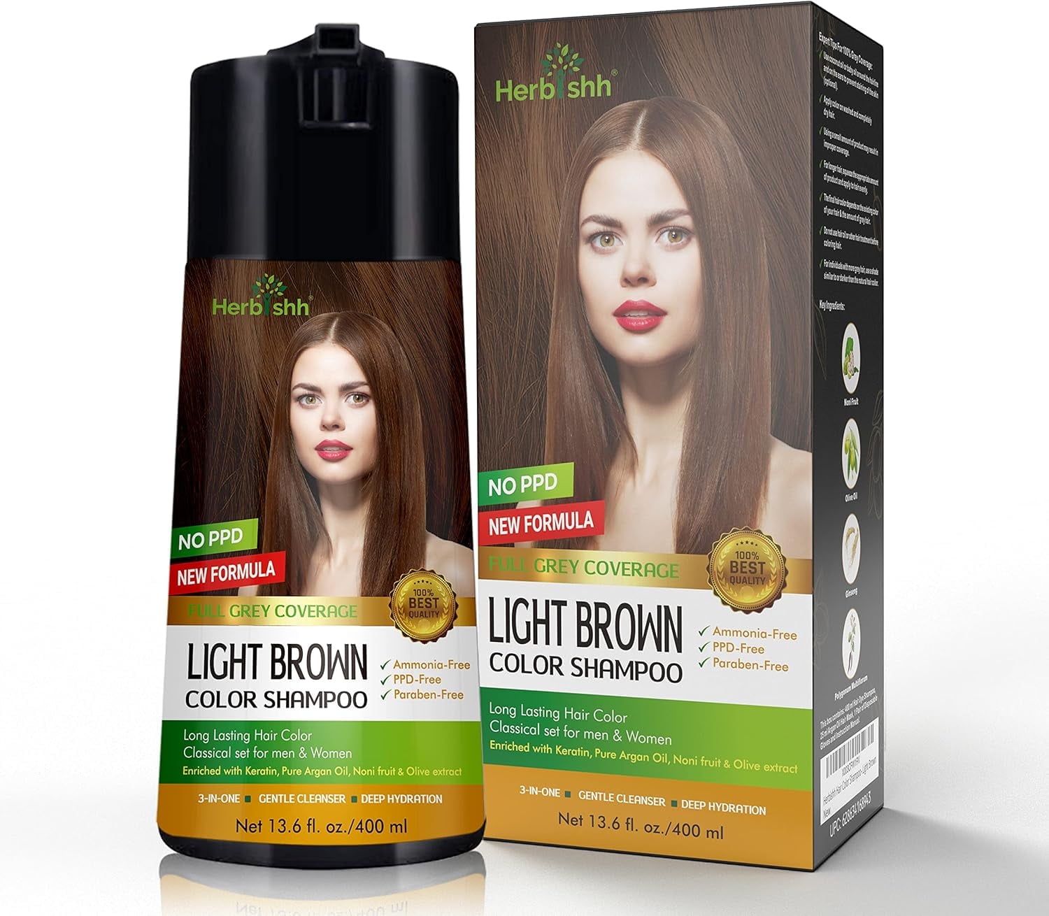 Herbishh Color Brightening Shampoo – Für Blonde, Graue & Colorgeschädigte Haare, 500 Ml