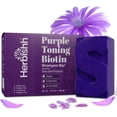 thumbnail image 1 of Herbishh Purple Shampoo Bar for Blonde Hair with Biotin –Strengthen & Add Shine, For Grey Coverage, Color-treated & Highlighted Hair, Vegan & Sulfate-Free, 3.53 oz, 1 of 9