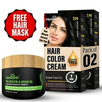 Herbishh Rapid Infusion Hair Color Cream – 1N Natural Black Hair Dye Permanent One Minute with Comb Applicator, Hair Color for Gray Hair Coverage, Ammonia-Free, Patented Korean Technology, 2.03 fl. O