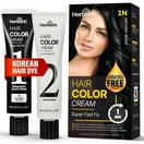 Herbatint Permanent Haircolor Gel, 1N Black, Alcohol Free, Vegan, 100% Grey Coverage - 4.56 oz - 2 Pack